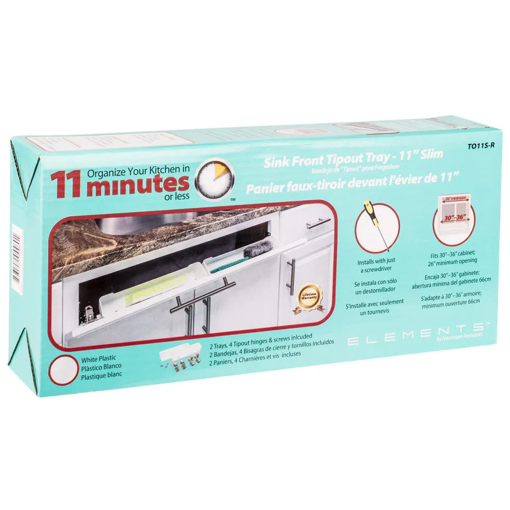Lipa Plastic Tip-Out Tray Kit for Sink Front
