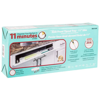 Lipa Plastic Tip-Out Tray Kit for Sink Front