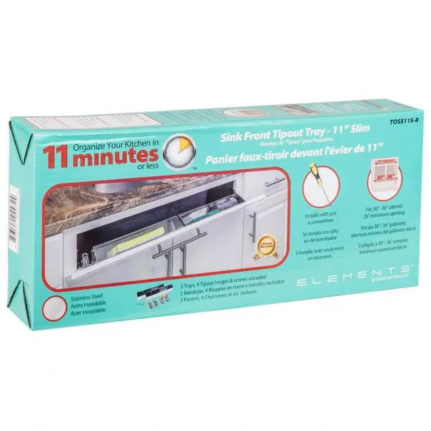 Lipa Plastic Tip-Out Tray Kit for Sink Front