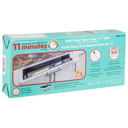 Lipa Plastic Tip-Out Tray Kit for Sink Front
