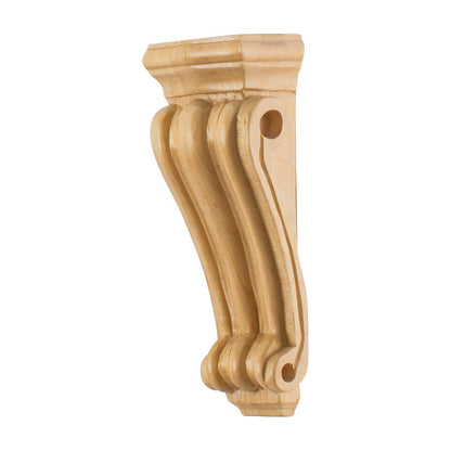 Low Profile Scrolled Wood Corbel, 2-1/4" x 1-1/2" x 6"