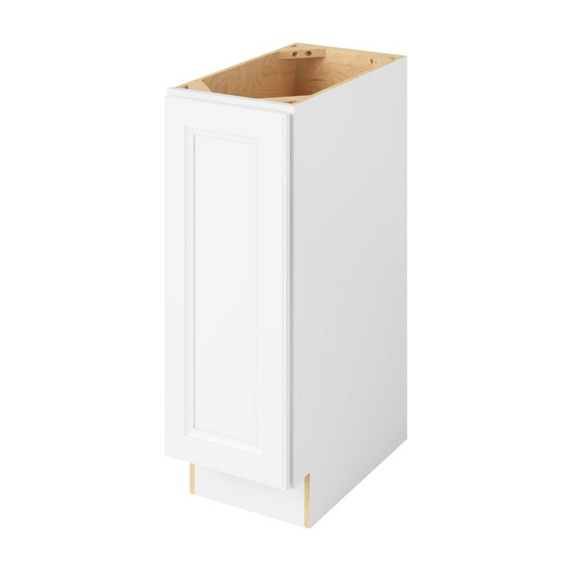 Maui 12" Freestanding Bathroom Vanity Side Cabinet with Full Height Door, Polar White