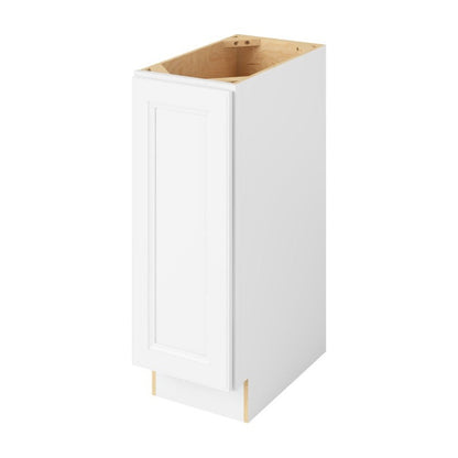 Maui 12" Freestanding Bathroom Vanity Side Cabinet with Full Height Door, Polar White