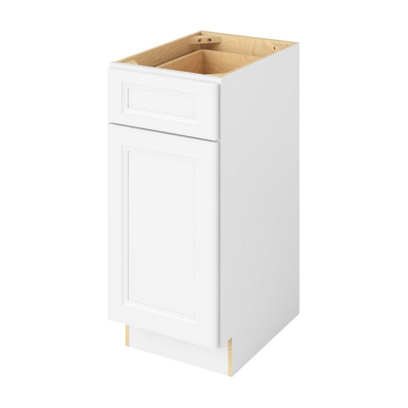 Maui 15" Freestanding Bathroom Vanity Side Cabinet with Door and Drawer, Polar White