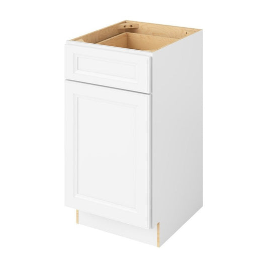 Maui 18" Freestanding Bathroom Vanity Side Cabinet with Door and Drawer, Polar White
