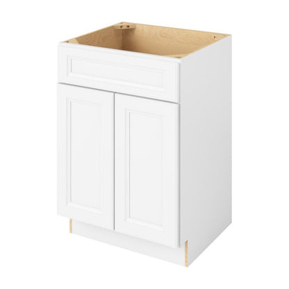 Maui 24" Single Sink Base Freestanding Bathroom Vanity, Polar White