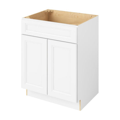 Maui 27" Single Sink Base Freestanding Bathroom Vanity, Polar White