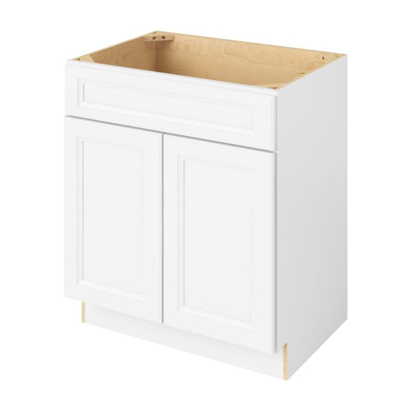 Maui 30" Single Sink Base Freestanding Bathroom Vanity, Polar White