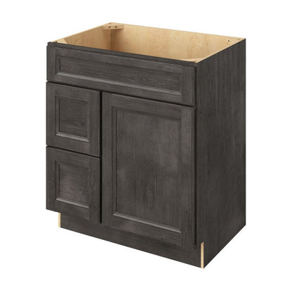 Maui 30" Sink Base with Left Drawers Freestanding Bathroom Vanity, Slate