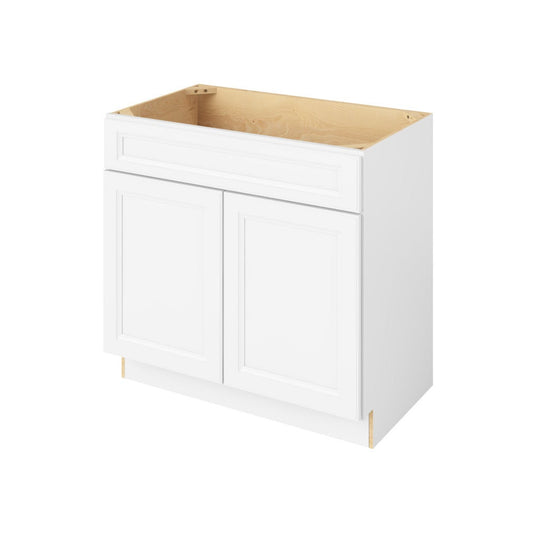 Maui 36" Single Sink Base Freestanding Bathroom Vanity, Polar White