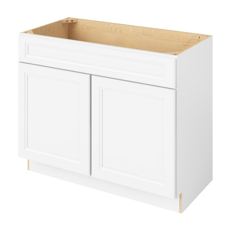 Maui 42" Single Sink Base Freestanding Bathroom Vanity, Polar White