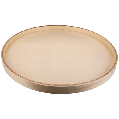 Maxine Banded Wood Lazy Susan Shelf with Swivel