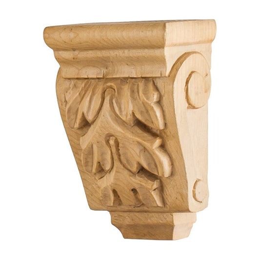 Mini Acanthus Wood Corbel, 3" x 1-3/4" x 4-1/4"