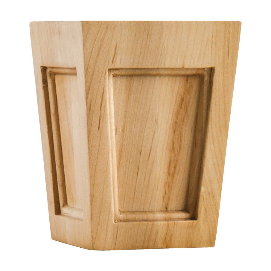 Mission Wood Bun Foot, 3-1/2" x 4-1/2"