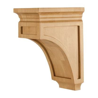 Mission Wood Corbel, 5" x 7" x 10", Carved Band
