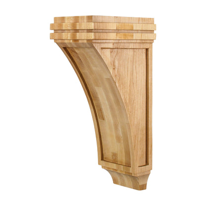 Mission Wood Corbel, 5" x 7" x 14", Recessed Panel