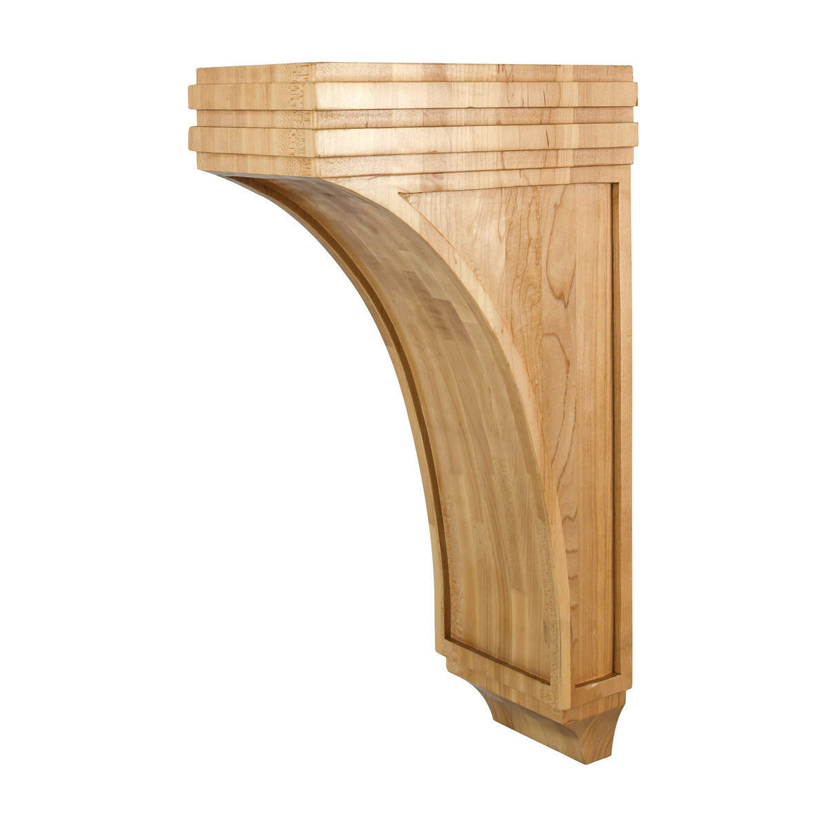 Mission Wood Corbel, 7" x 12" x 22", Recessed Panel