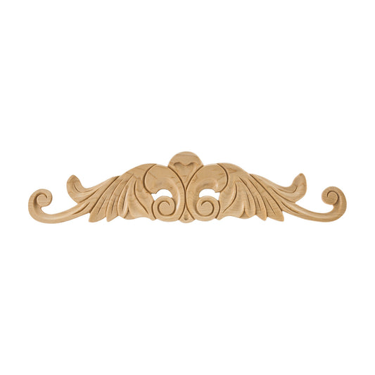 Nouveau Hand Carved Wood Onlay, 20" x 1/4" x 4-1/2"