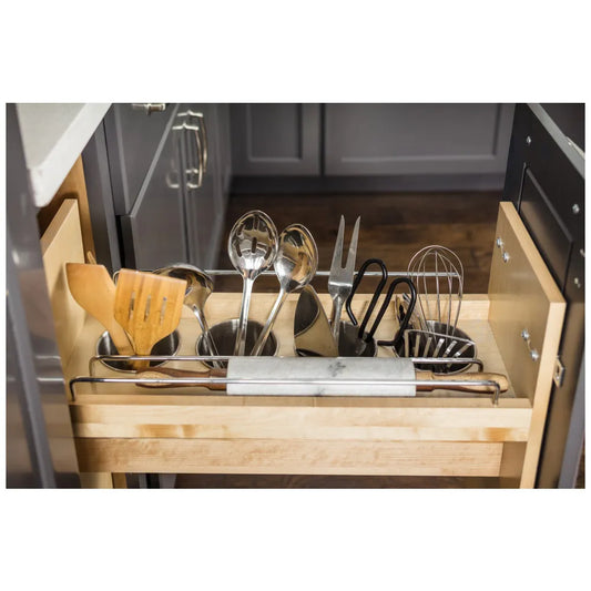 Octavia "No Wiggle" Utensil Bin Soft-close Base Cabinet Pullout