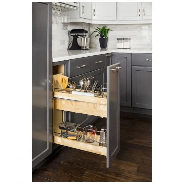 Octavia "No Wiggle" Utensil Bin Soft-close Base Cabinet Pullout