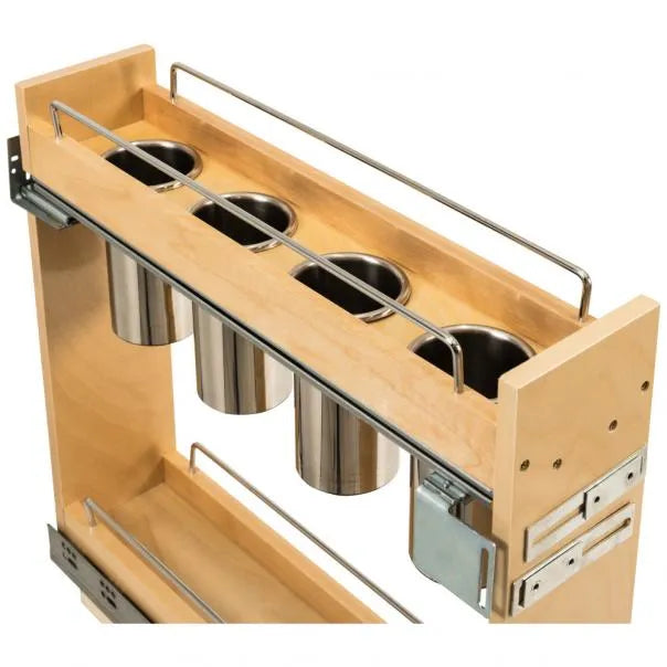 Octavia "No Wiggle" Utensil Bin Soft-close Base Cabinet Pullout
