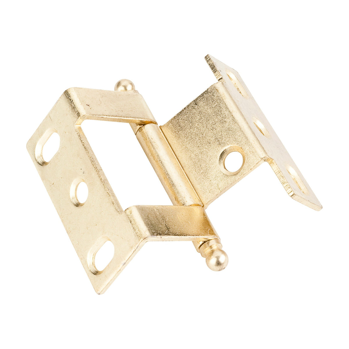 Offset Bi-Fold Furniture Hinge, Polished Brass
