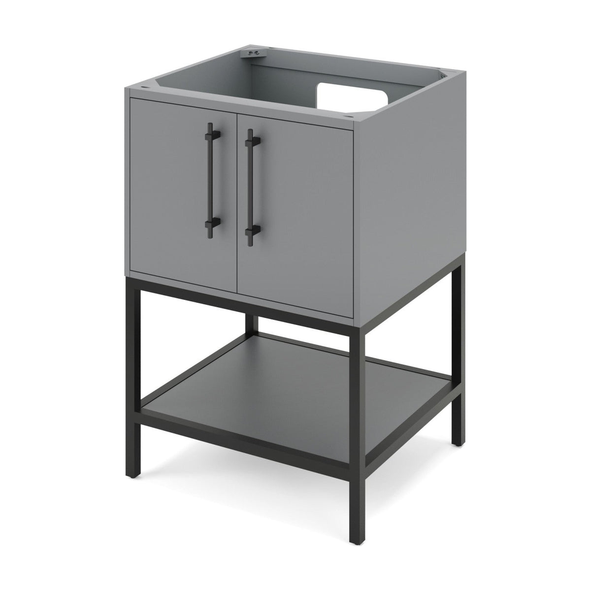 Pascal 24" Single Bowl Freestanding Bathroom Vanity, Grey