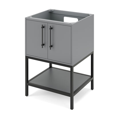 Pascal 24" Single Bowl Freestanding Bathroom Vanity, Grey