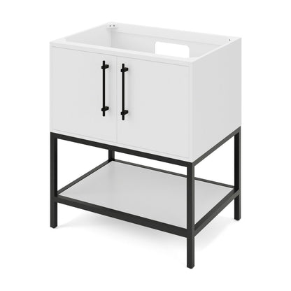 Pascal 30" Single Bowl Freestanding Bathroom Vanity, White