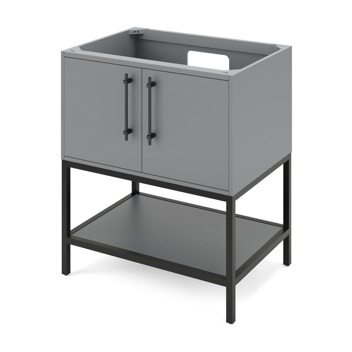 Pascal 30" Single Bowl Freestanding Bathroom Vanity, Grey