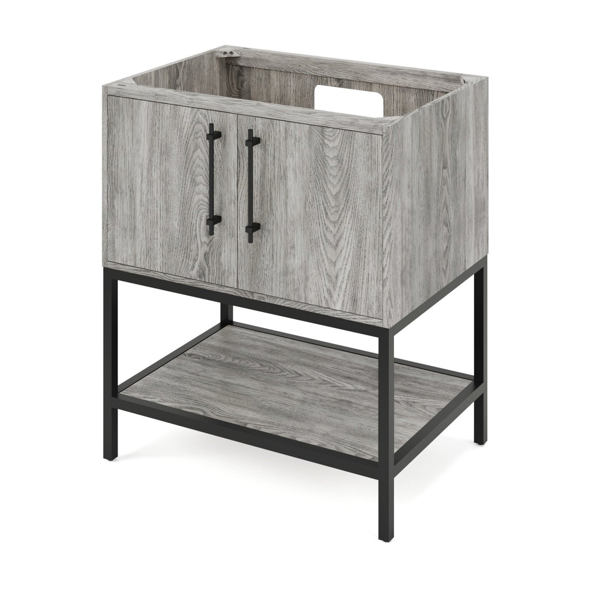 Pascal 30" Single Bowl Freestanding Bathroom Vanity, Weathered Grey