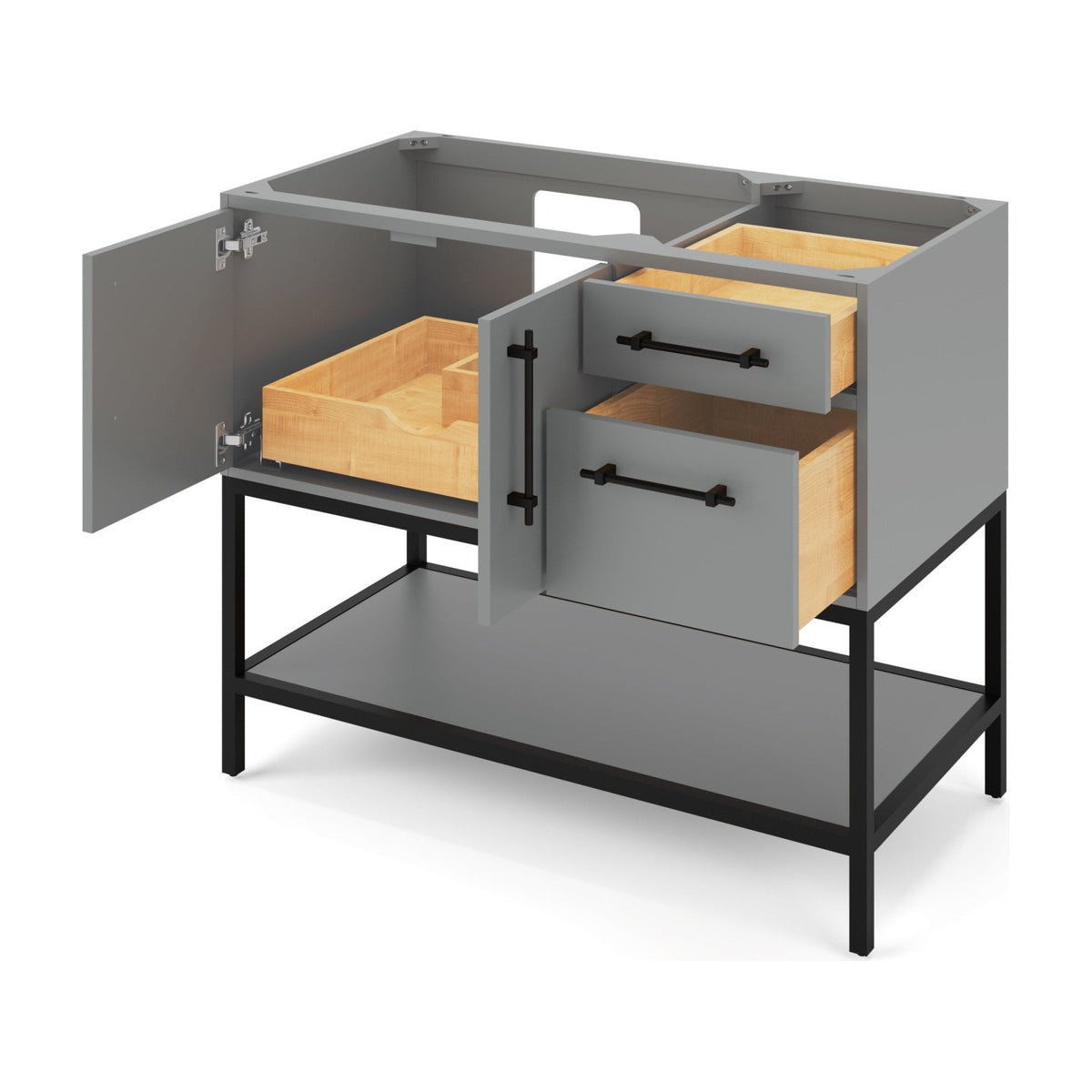Pascal 42" Left Offset Bowl Freestanding Bathroom Vanity, alternate view