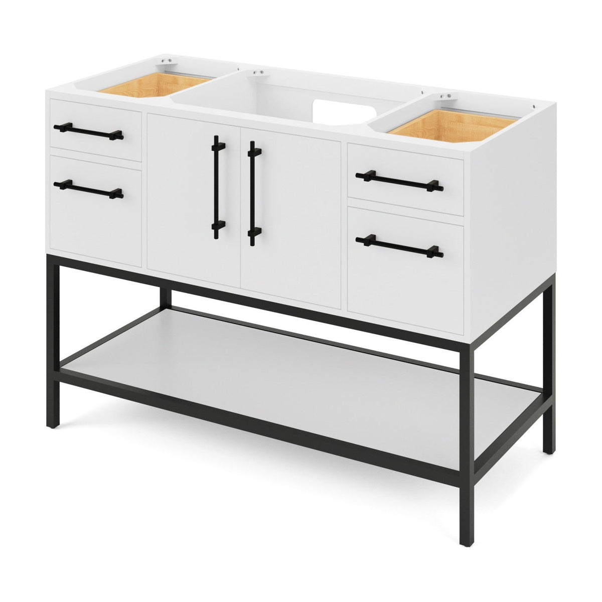 Pascal 48" Single Bowl Freestanding Bathroom Vanity, White