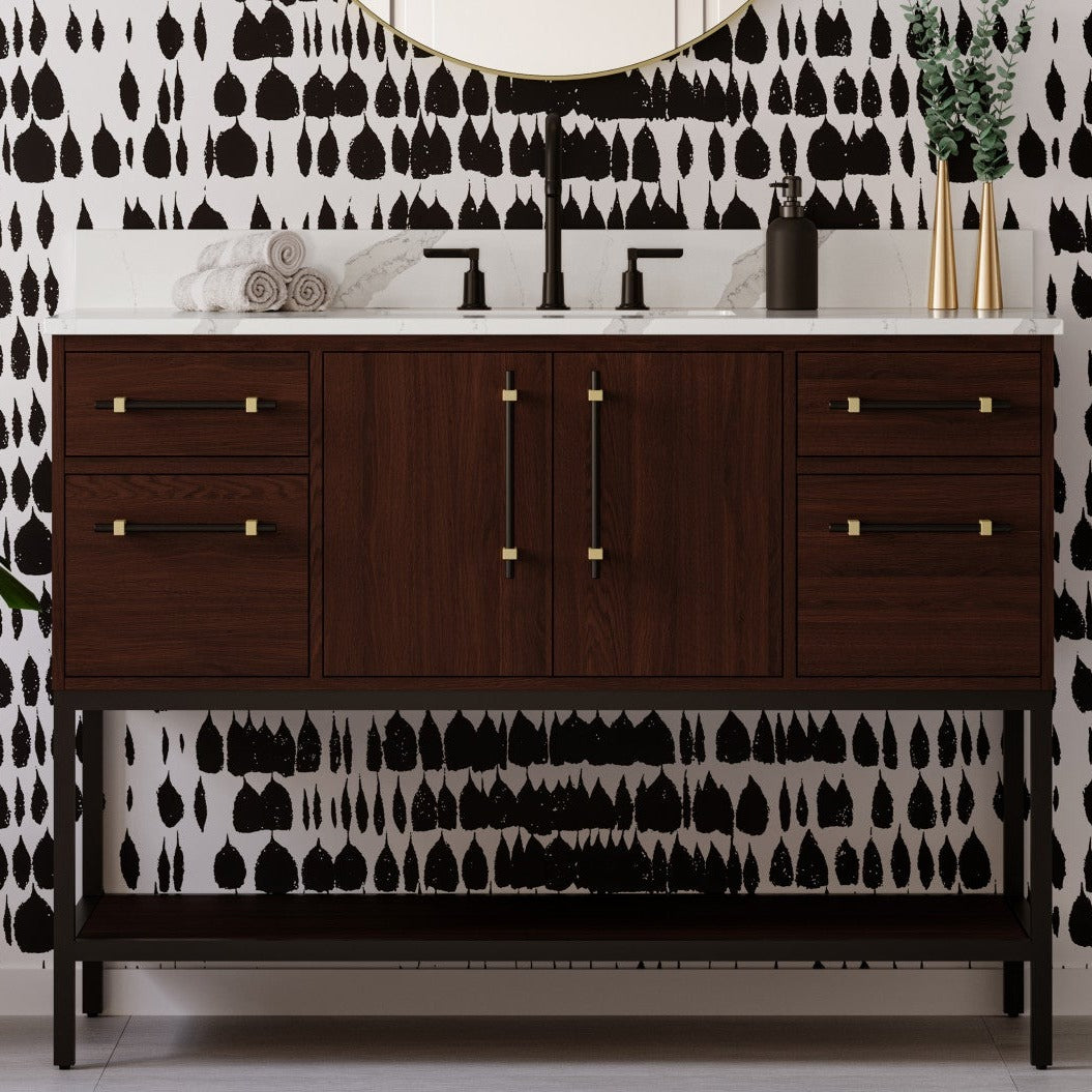 Pascal 48" Single Bowl Freestanding Bathroom Vanity, alternate view