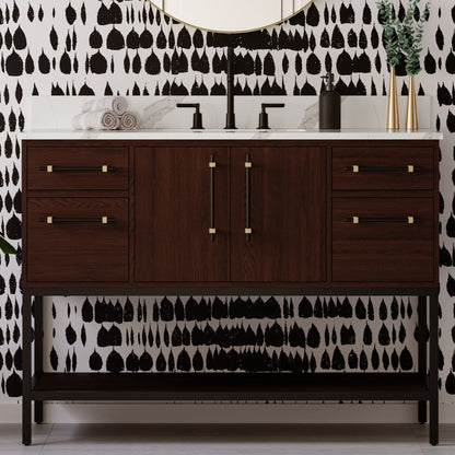 Pascal 48" Single Bowl Freestanding Bathroom Vanity, alternate view