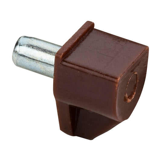 Plastic Shelf Support with 5 mm Steel Pin in Brown