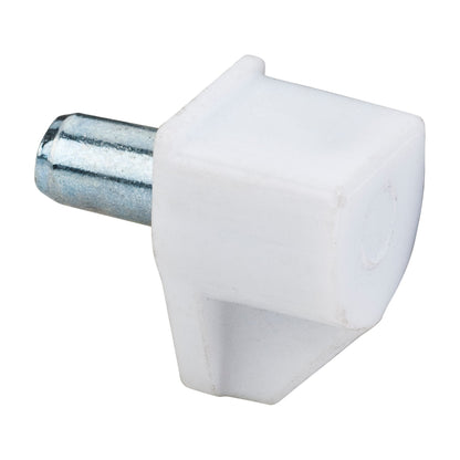 Plastic Shelf Support with 5 mm Steel Pin, White, Box of 100 (Full Carton)