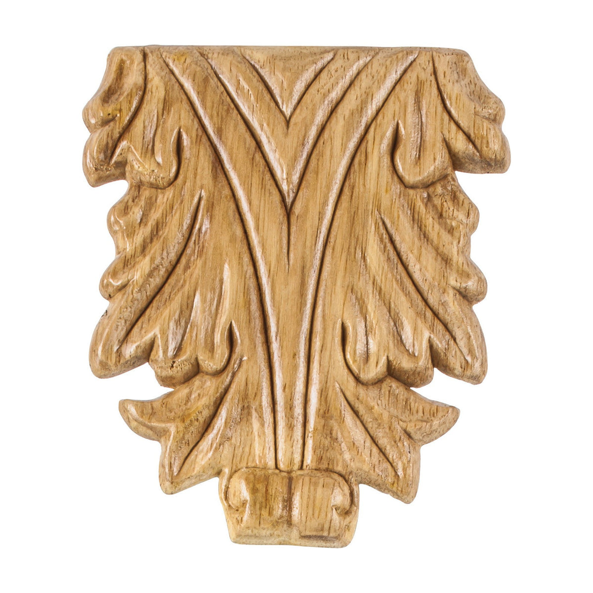 Pressed Acanthus Wood Applique, 3-5/8" x 5/16" x 4-1/4"