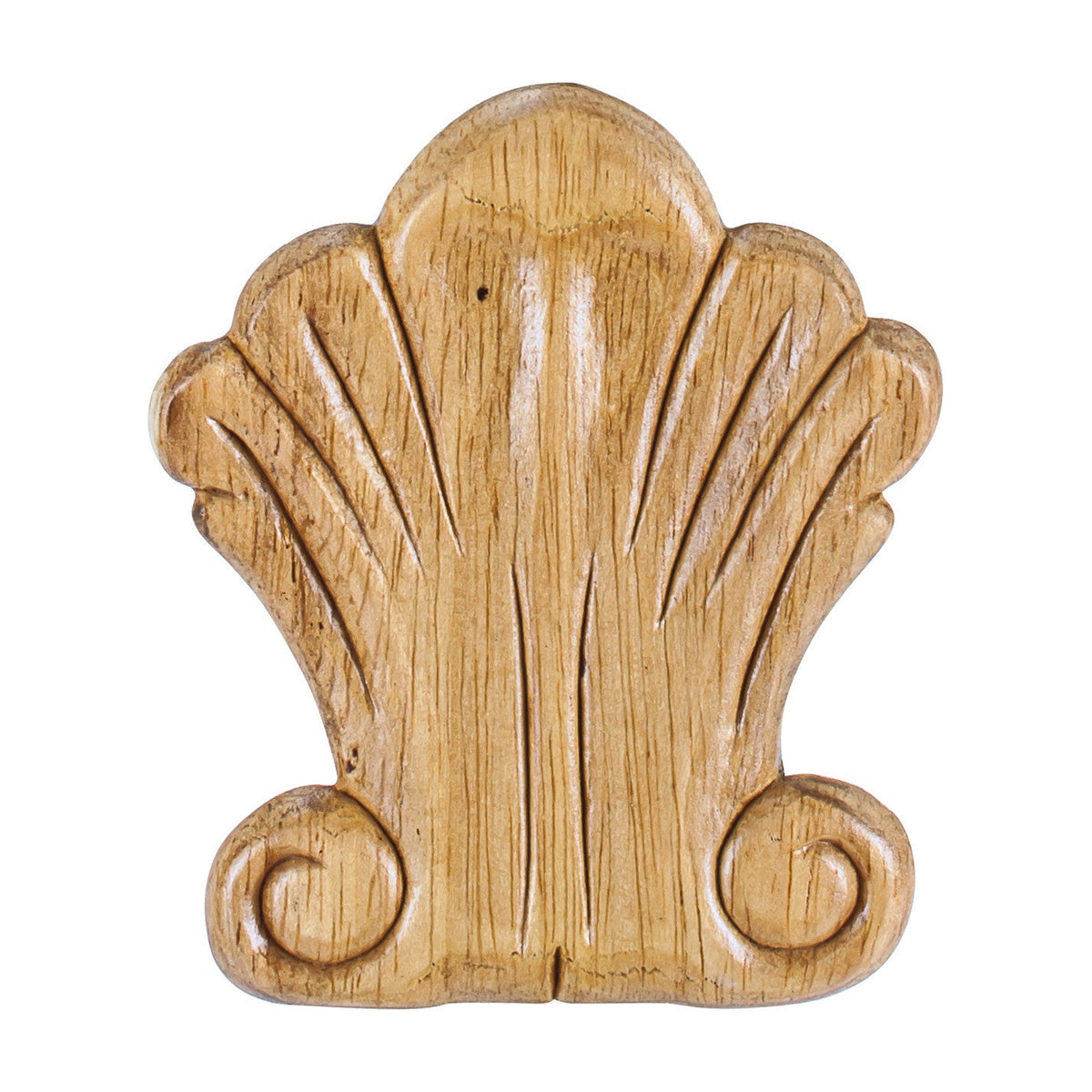 Pressed Shell Wood Applique, 3-1/4" x 5/16" x 3-3/4"