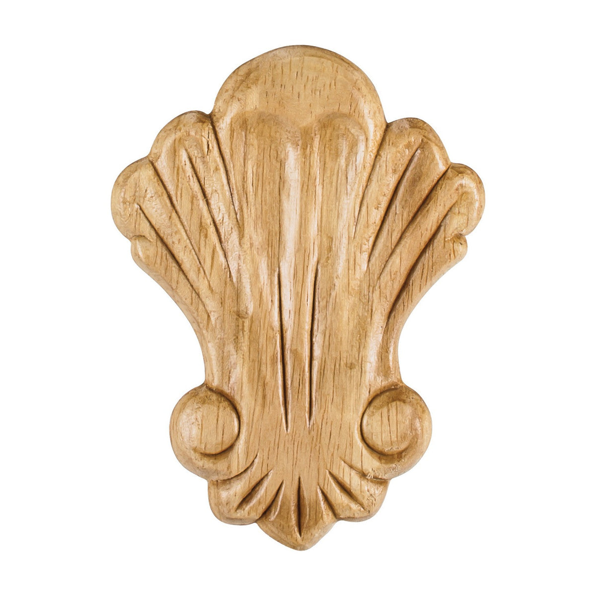 Pressed Shell Wood Applique, 3-1/4" x 5/16" x 4-3/8"