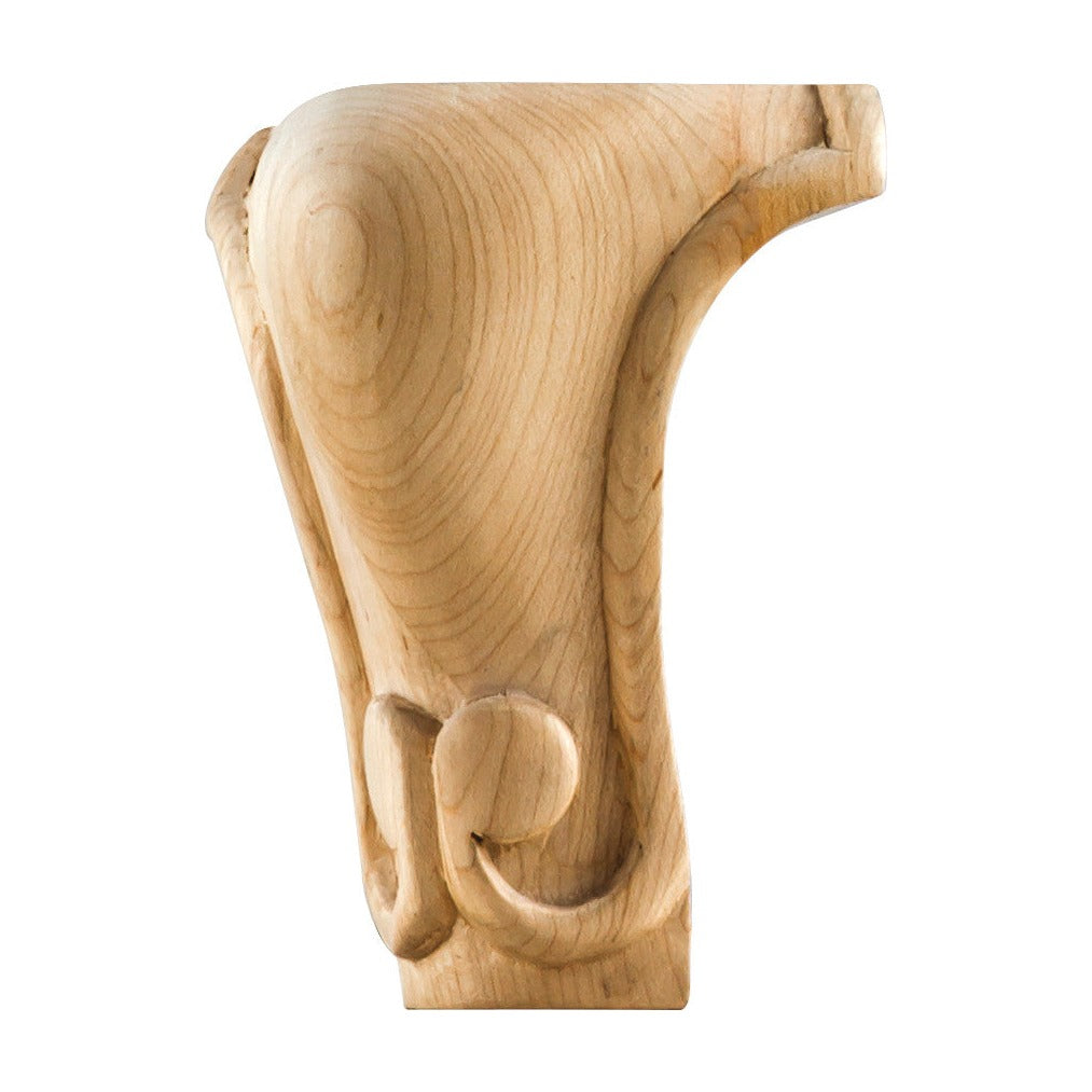 Queen Anne Traditional Wood Leg, 3-1/2" x 3-1/2" x 5"