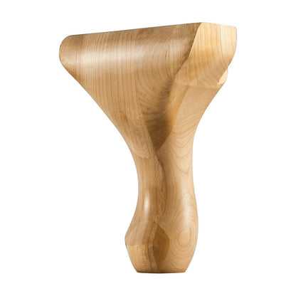 Queen Anne Traditional Wood Leg, 4-1/4" x 2-5/8" x 6"