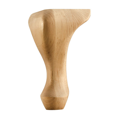 Queen Anne Traditional Wood Leg, 4-1/2" x 4-1/2" x 8"