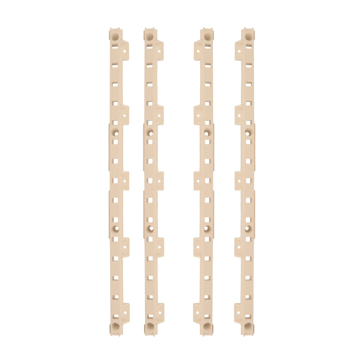 Quick Tray Roll-Out Tray Pilaster, 1", Almond, 4 Pilasters with Dowels and Screws
