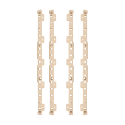 Quick Tray Roll-Out Tray Pilaster, 1", Almond, 4 Pilasters with Dowels and Screws