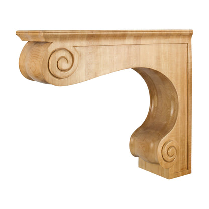 Range Hood Wood Corbel, 6" x 18" x 16"