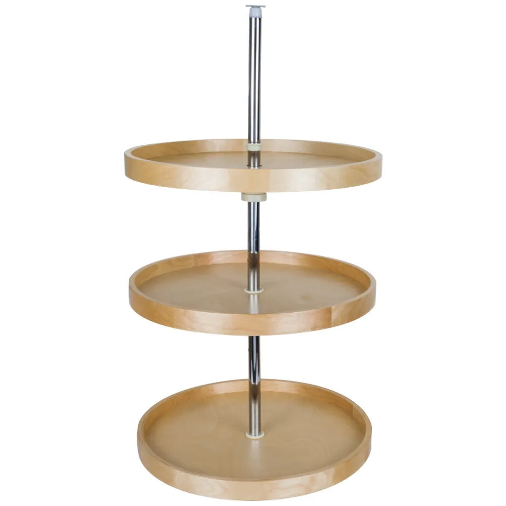 Ray Banded Wood Lazy Susan Set