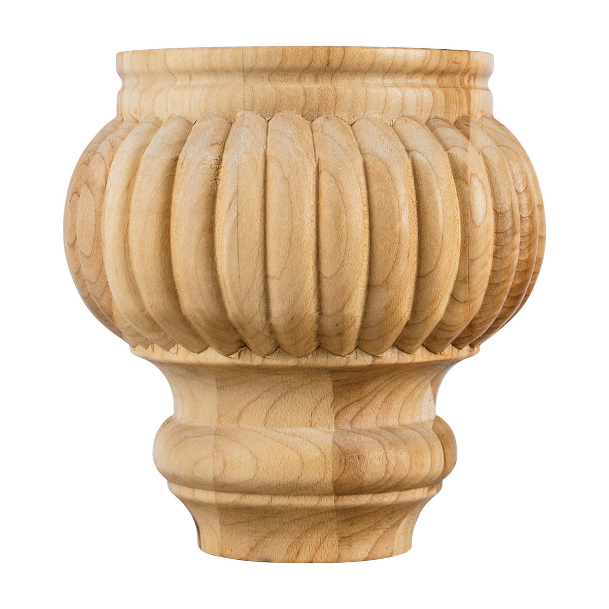 Reed Traditional Wood Bun Foot, 4-1/2" x 4-1/2"