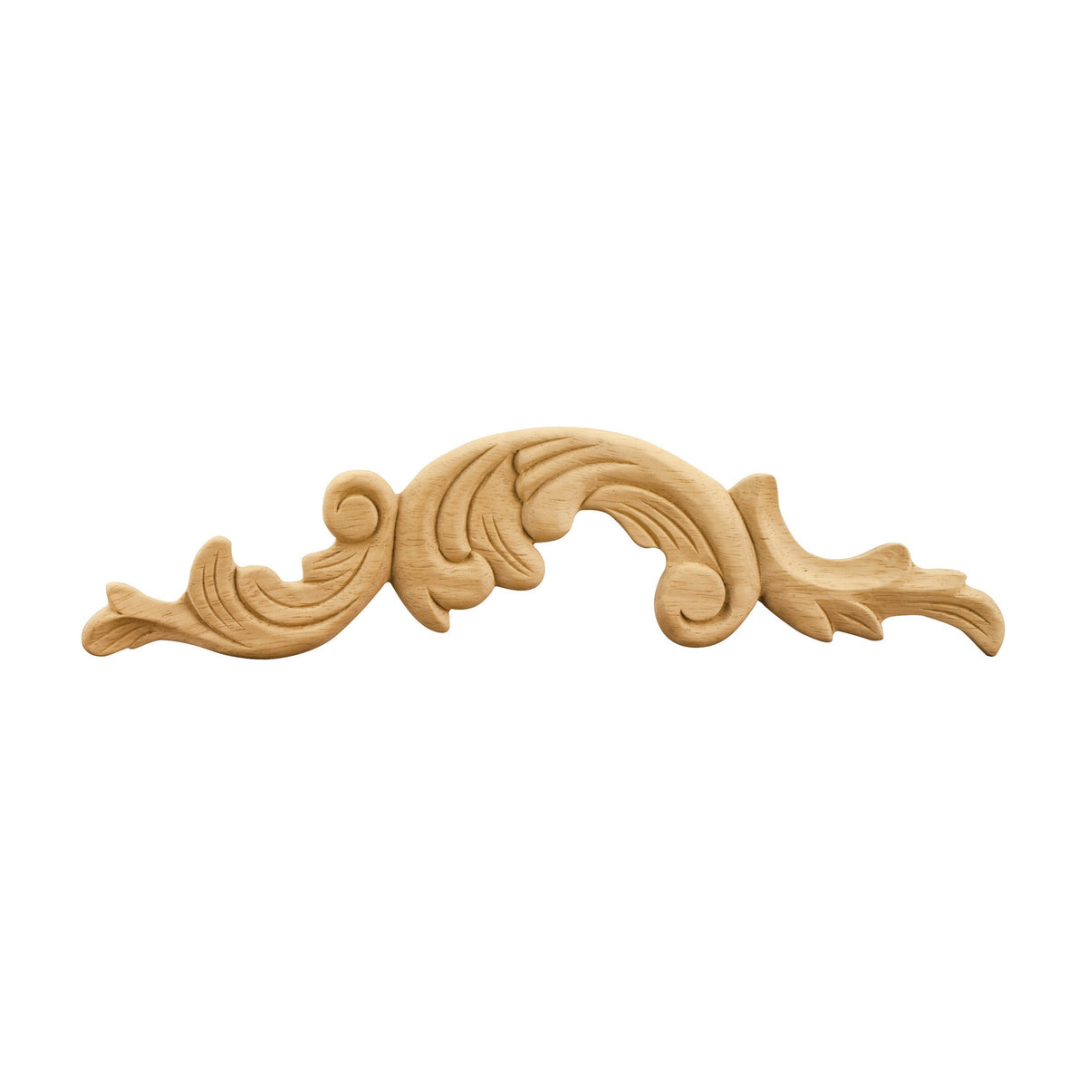Right Acanthus Wood Applique, 12-1/4" x 1/4" x 3"