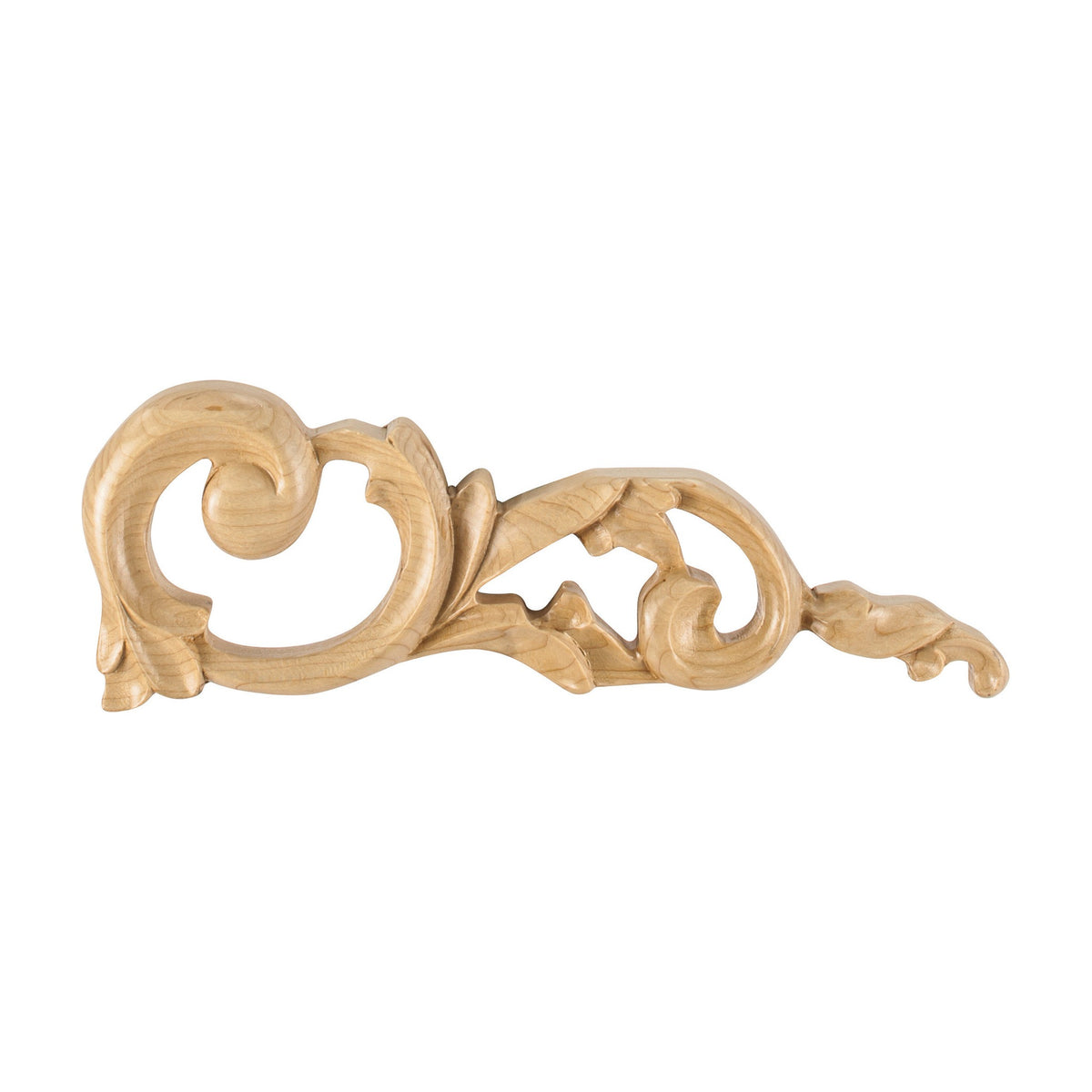 Right Acanthus Wood Onlay, 10-1/4" x 3/4" x 3-1/2"